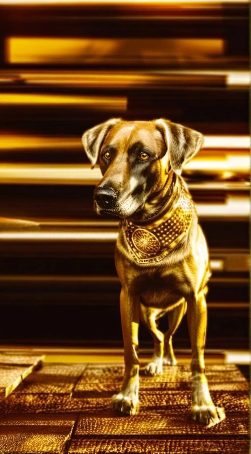 ai character: golden dog background