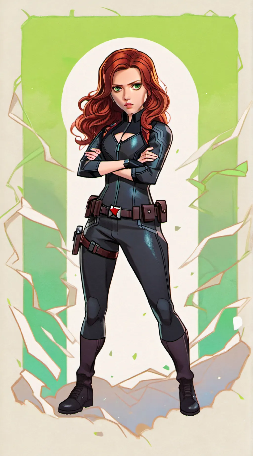 ai character: Natasha Romanoff  background