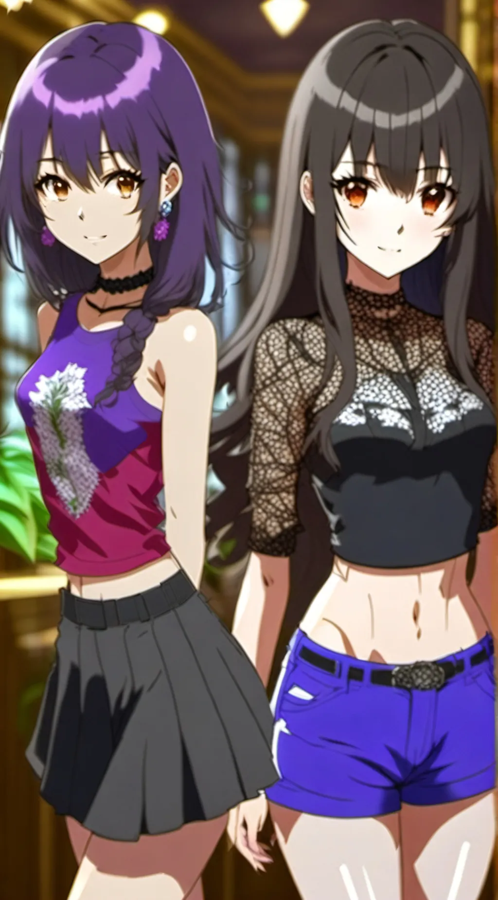 ai character: Lily and Alex background