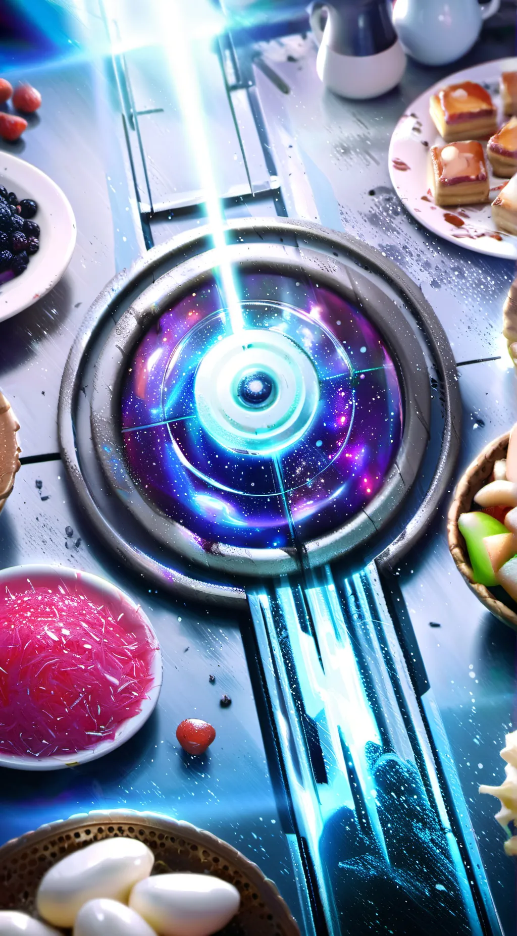 ai character: Fruit salad background