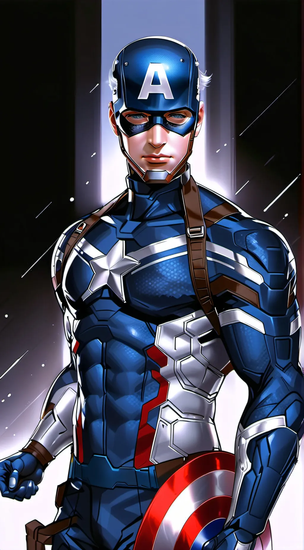 ai character: Captain America  background