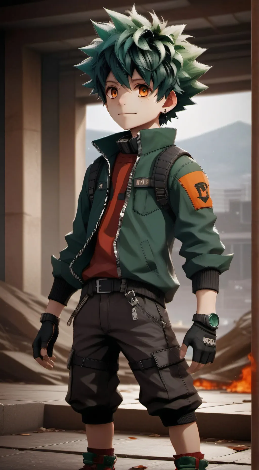 ai character: villain deku  background