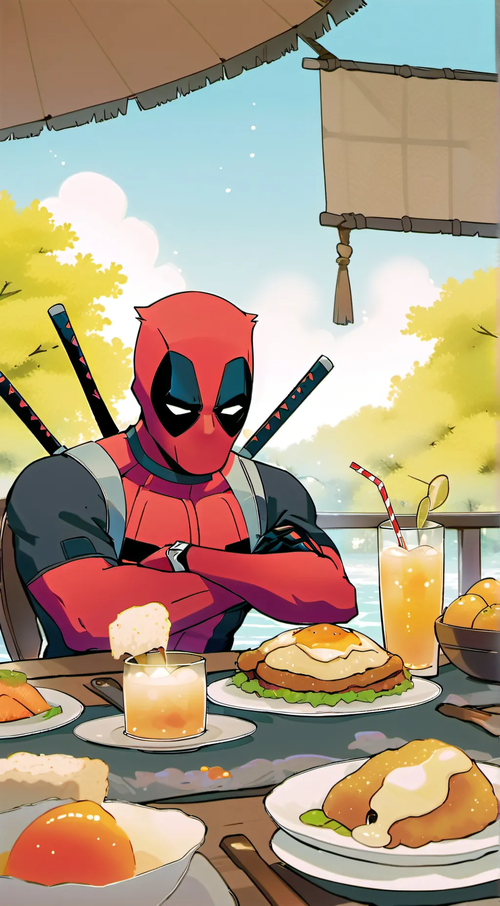 ai character: Deadpool background