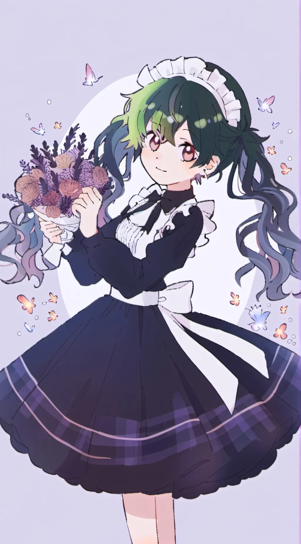 ai character: maid deku  background