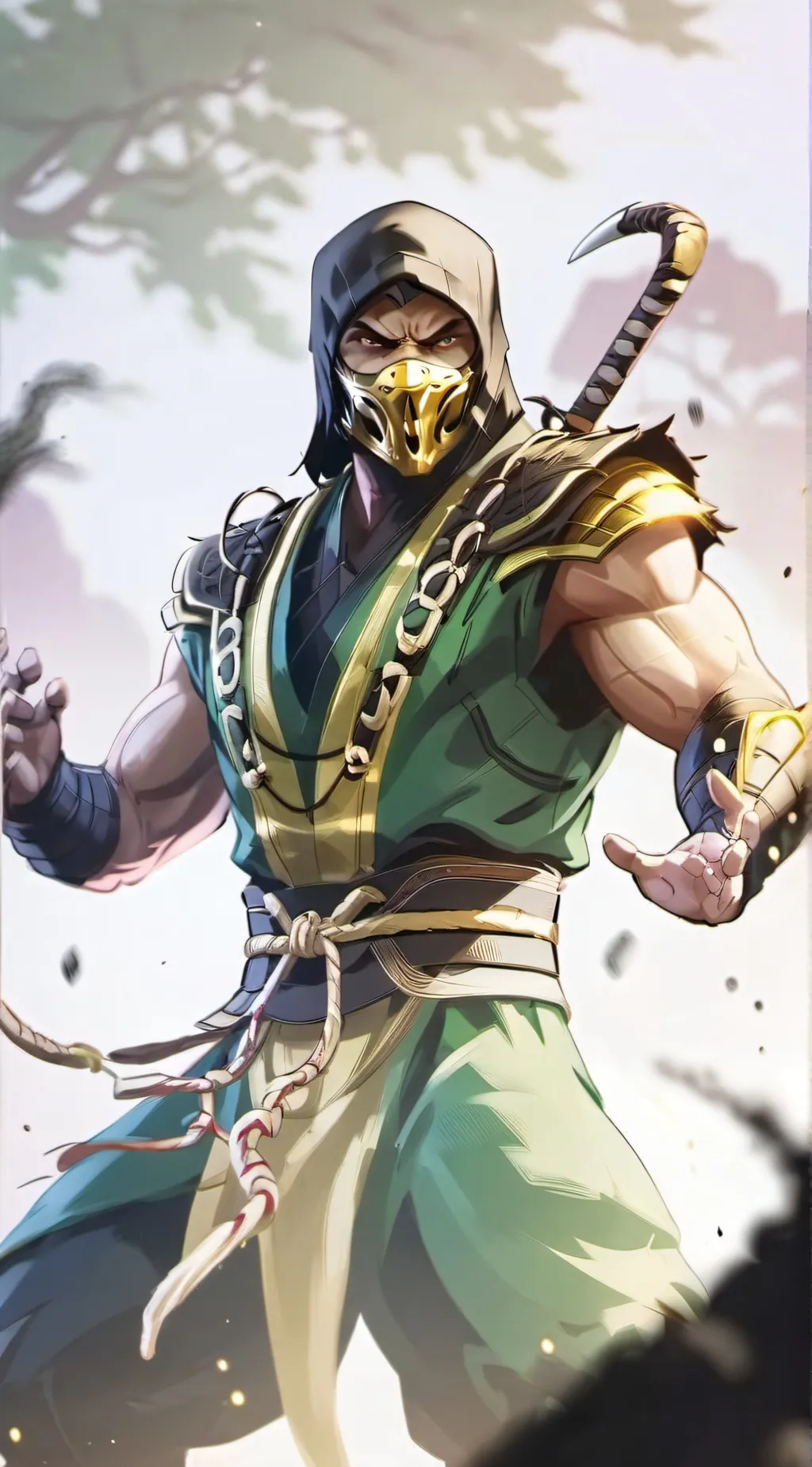 ai character: scorpion background