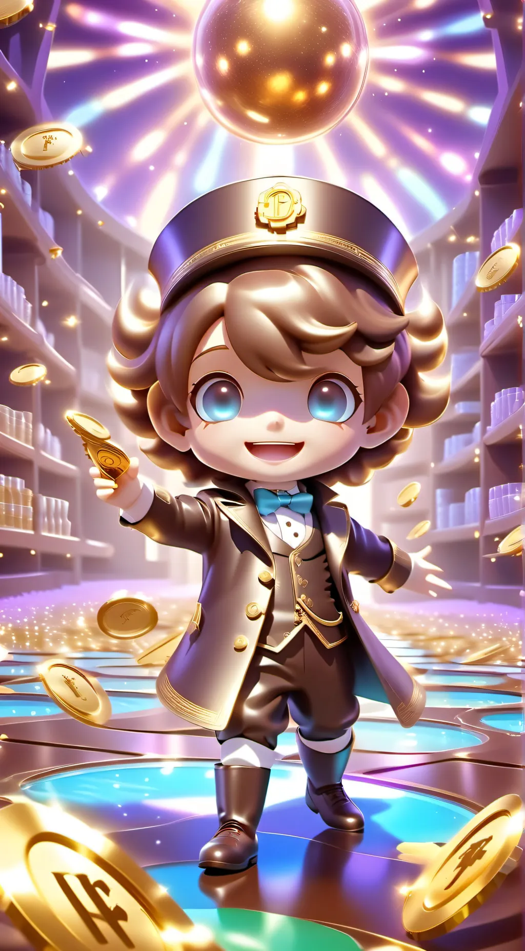 ai character: Willy Wonka background