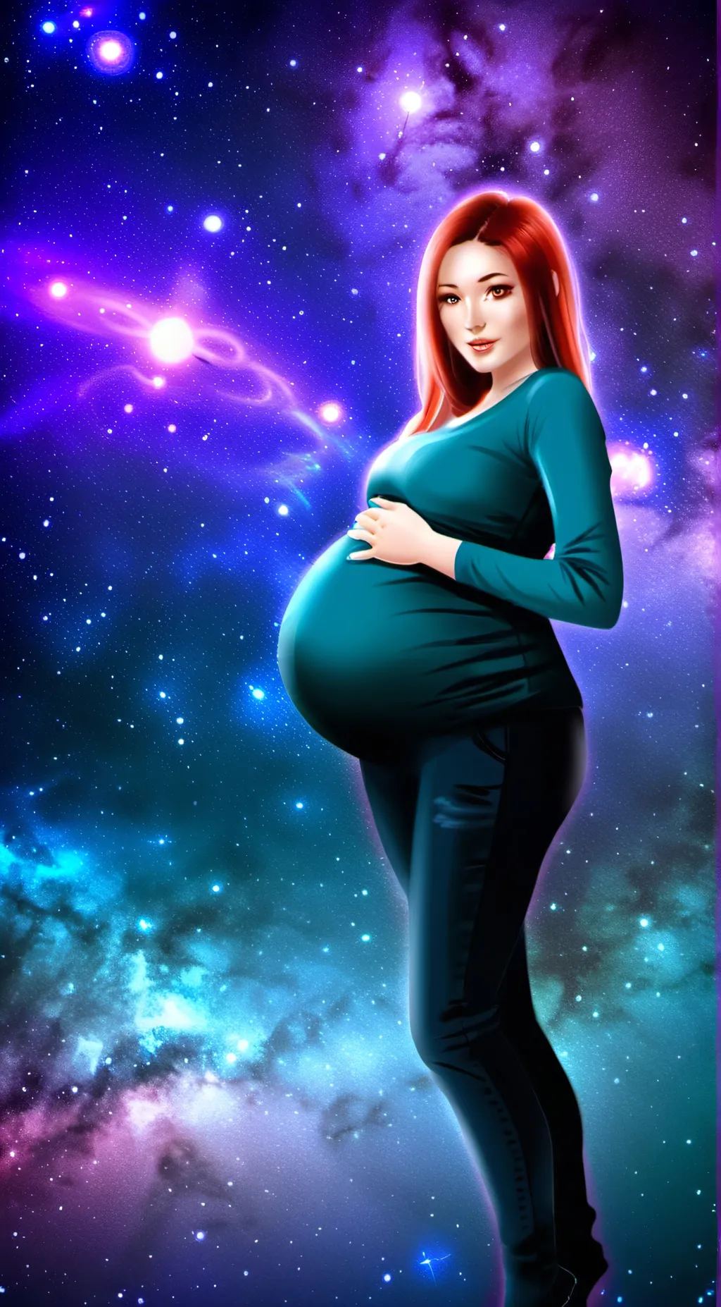 ai character: pregnant background
