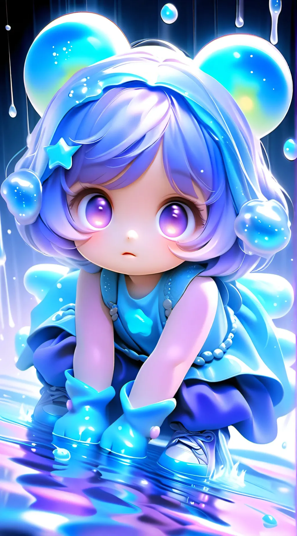ai character: lilla background