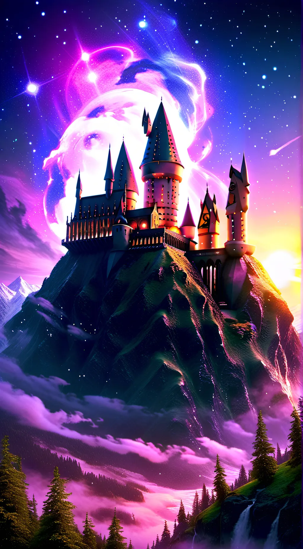 ai character: Hogwarts  background