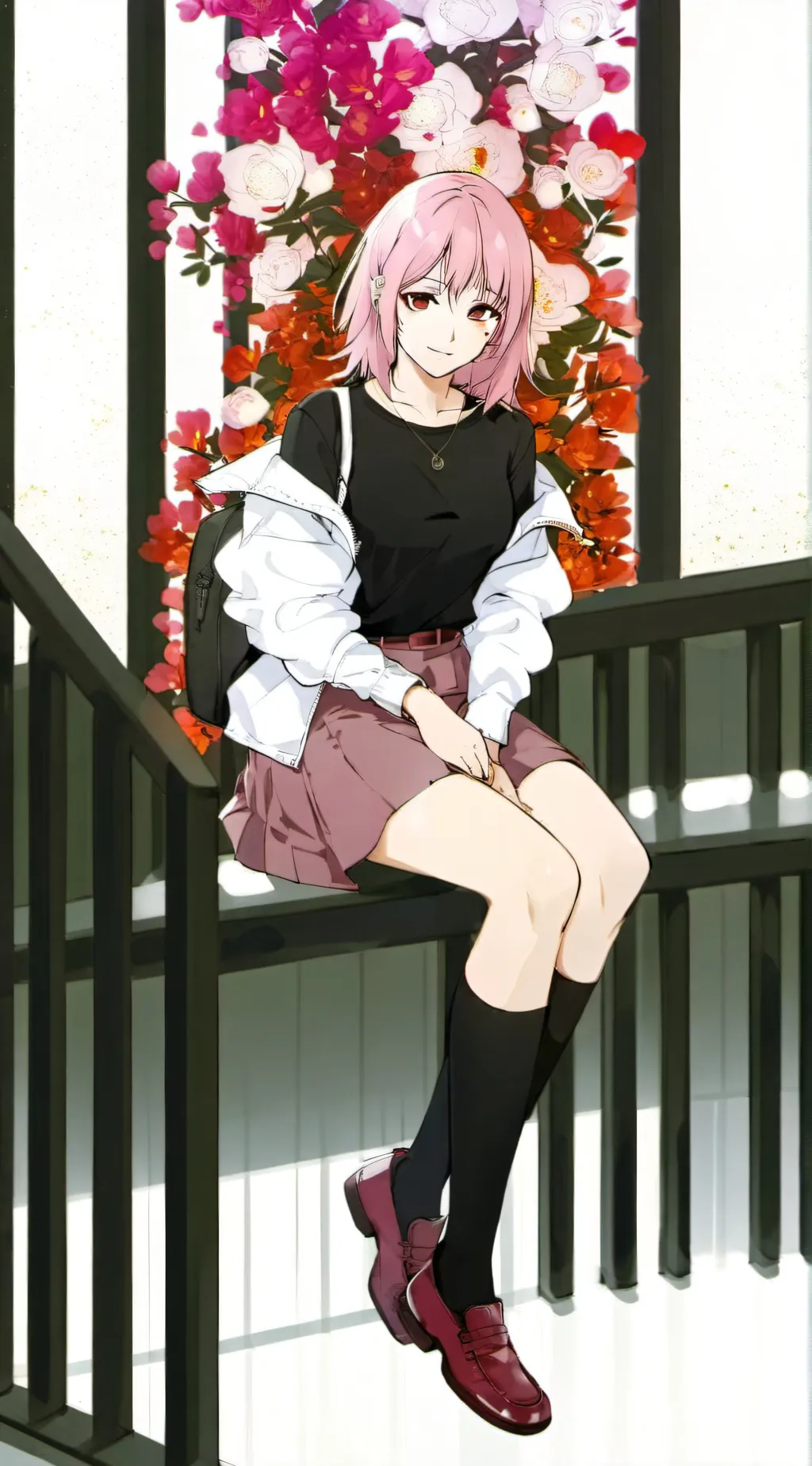 ai character: Wojak Girl background