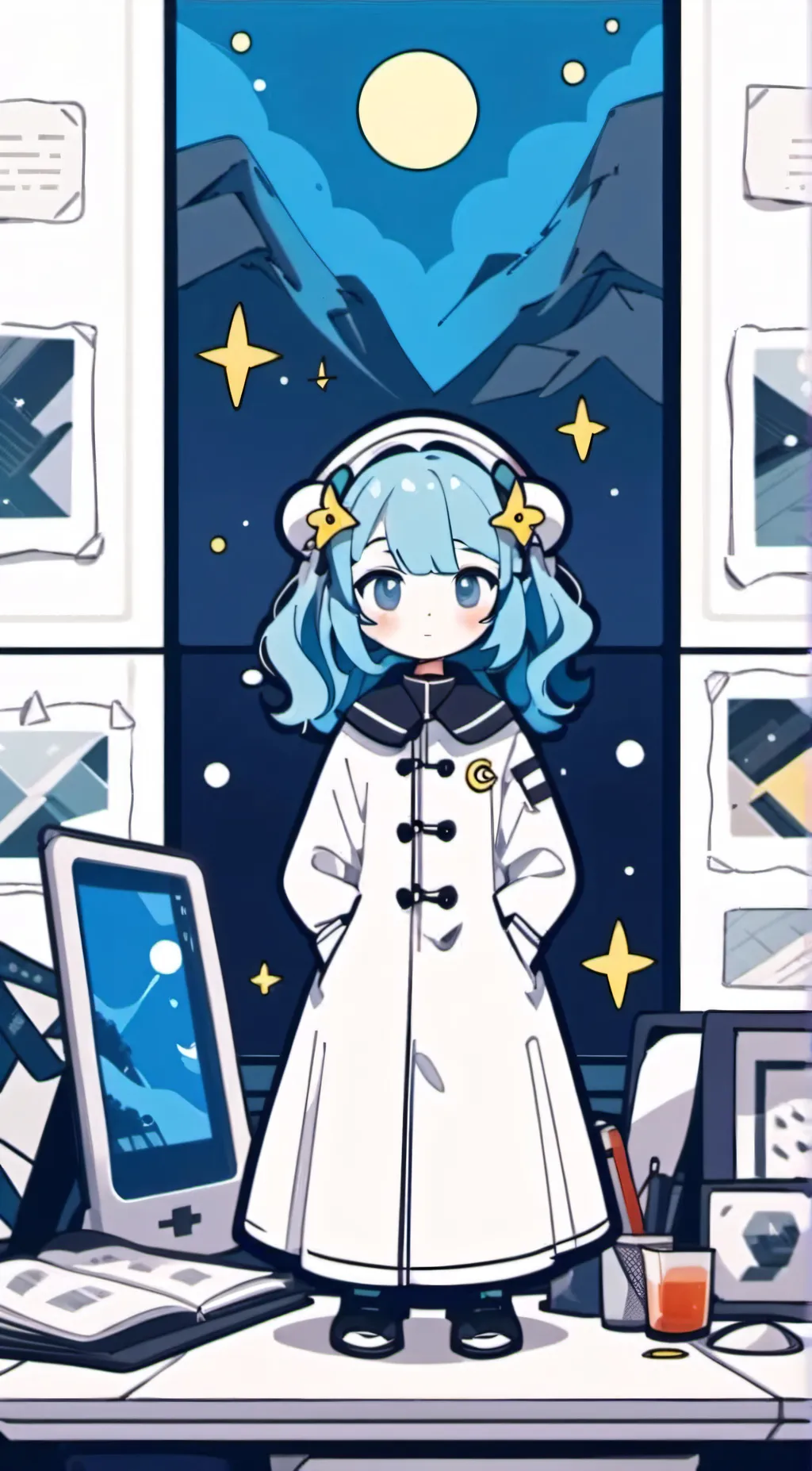 ai character: Luna background