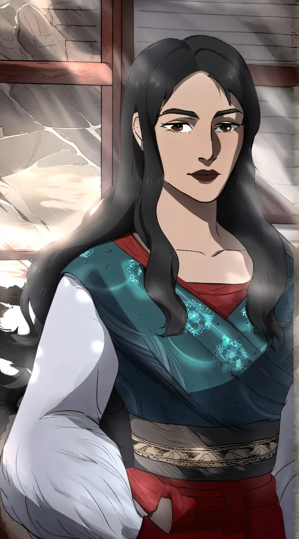 ai character: Greta  background