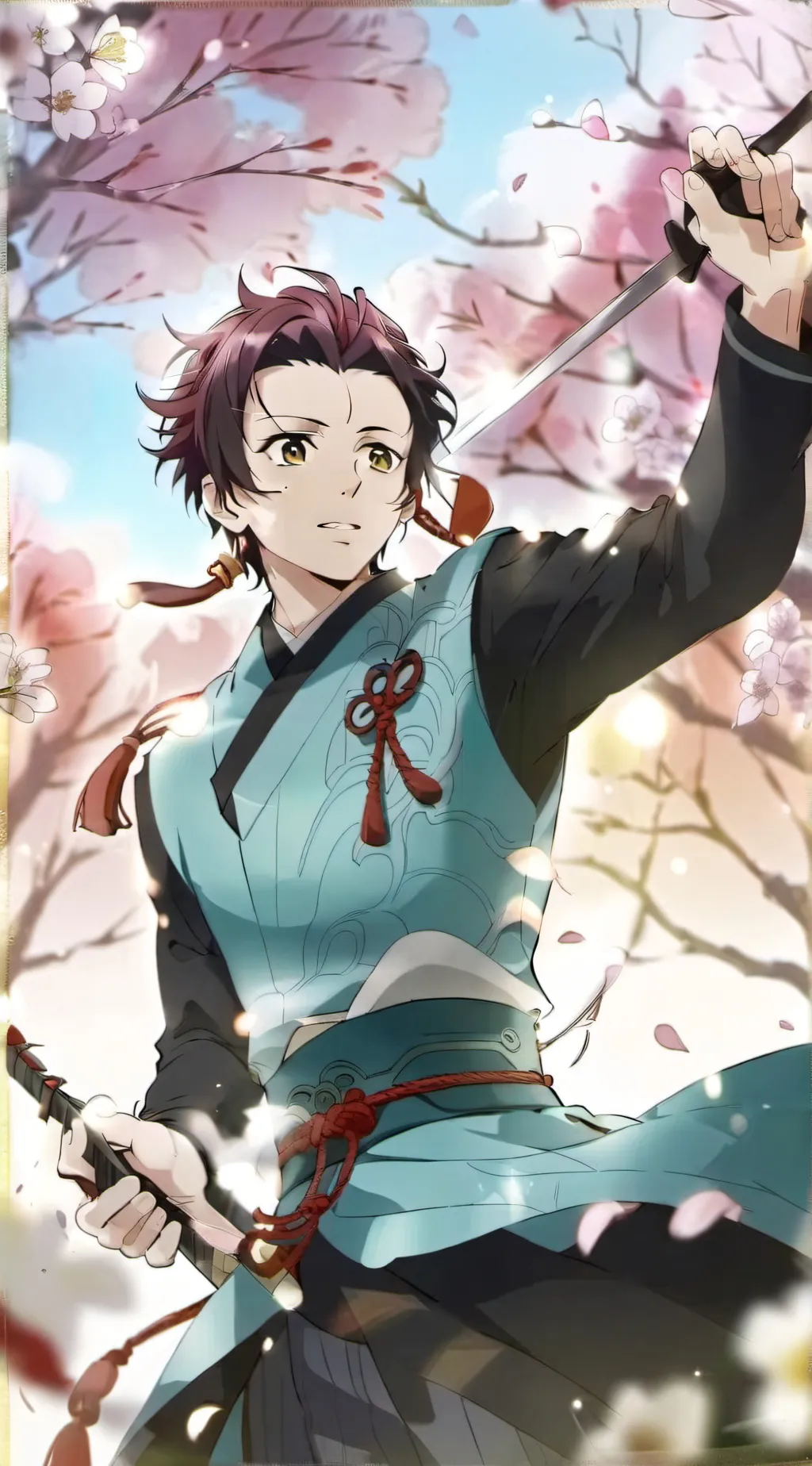 ai character: demon slayer  background