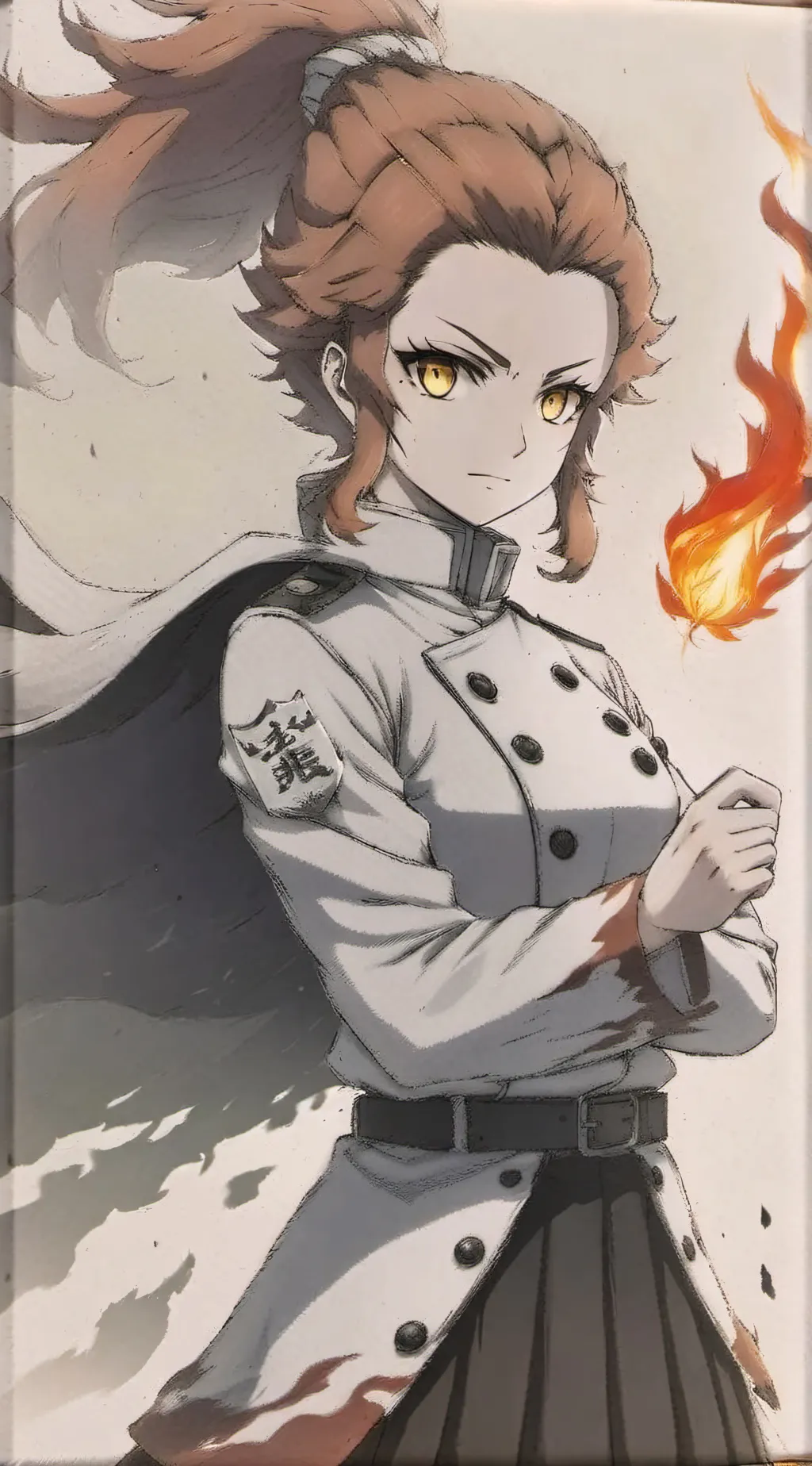 ai character: girl rengoku remak background