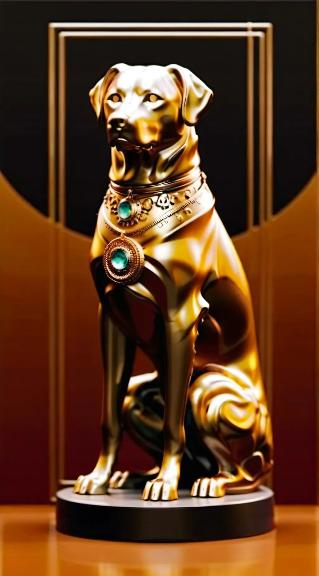ai character: Golden background