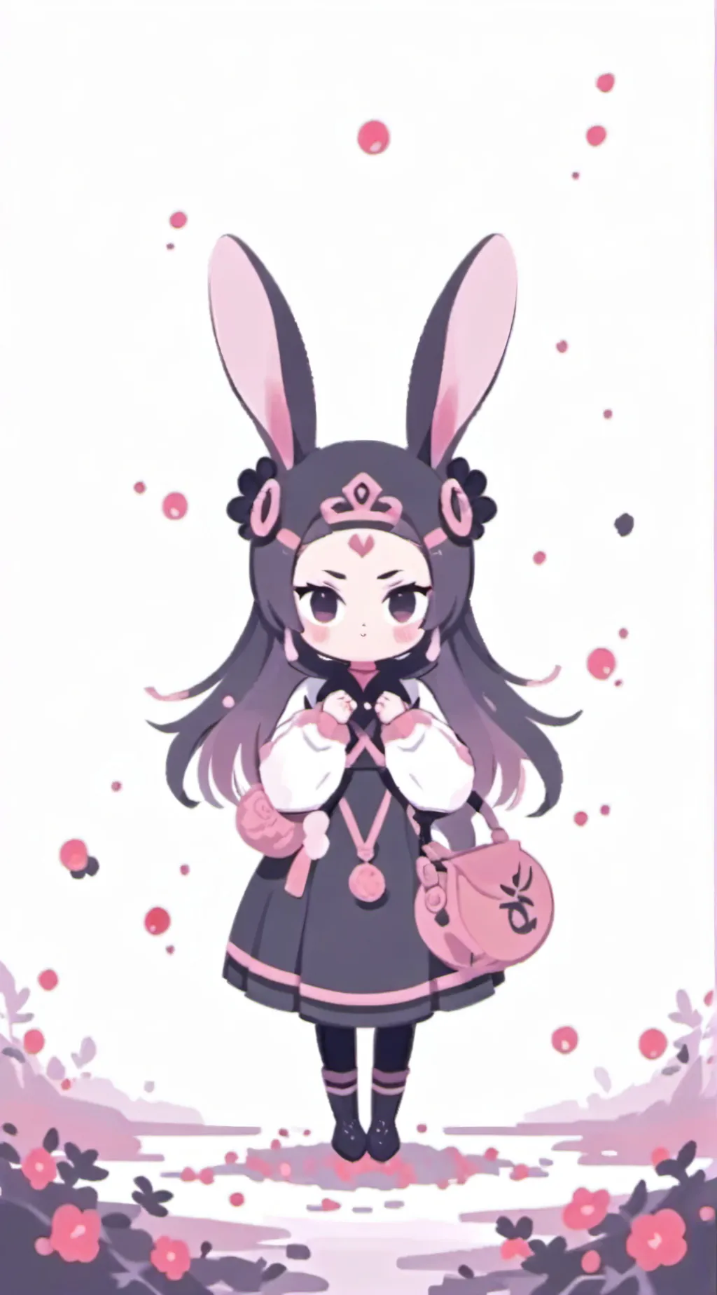 ai character: Kuromi ♣︎ background