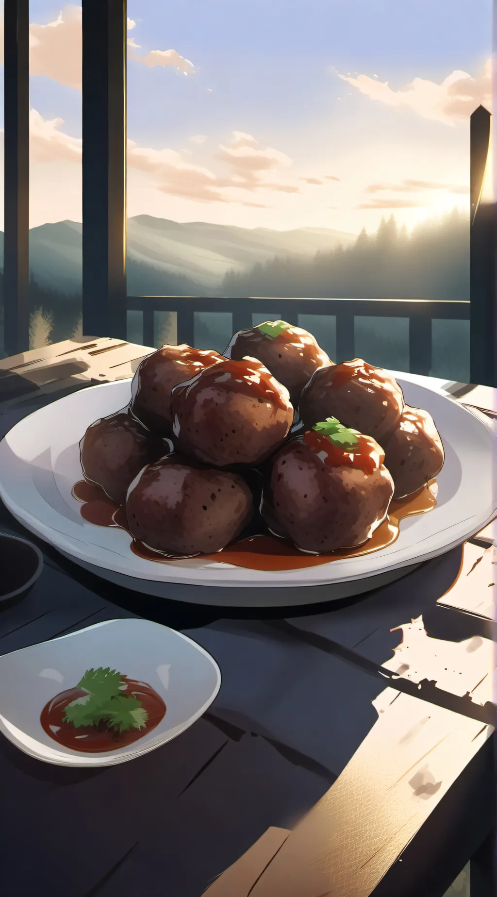 ai character: food background