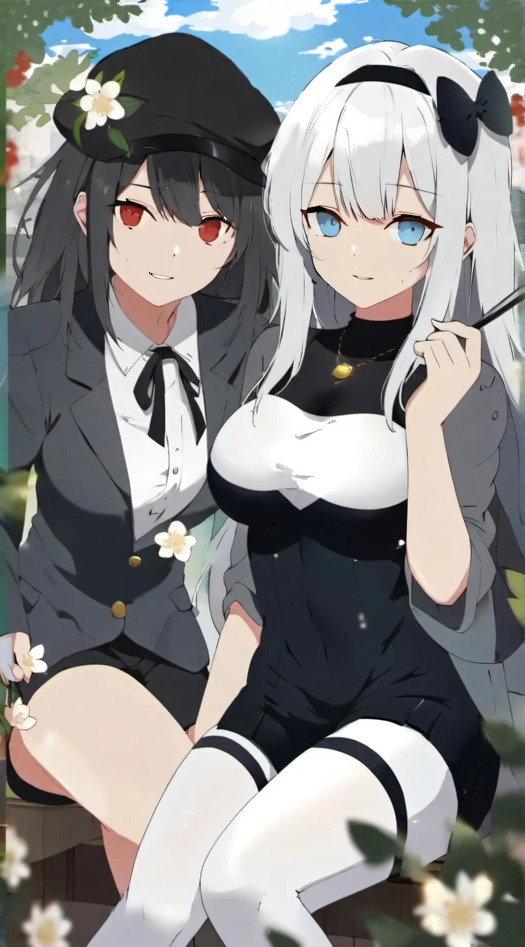 ai character: Lina and Selina  background