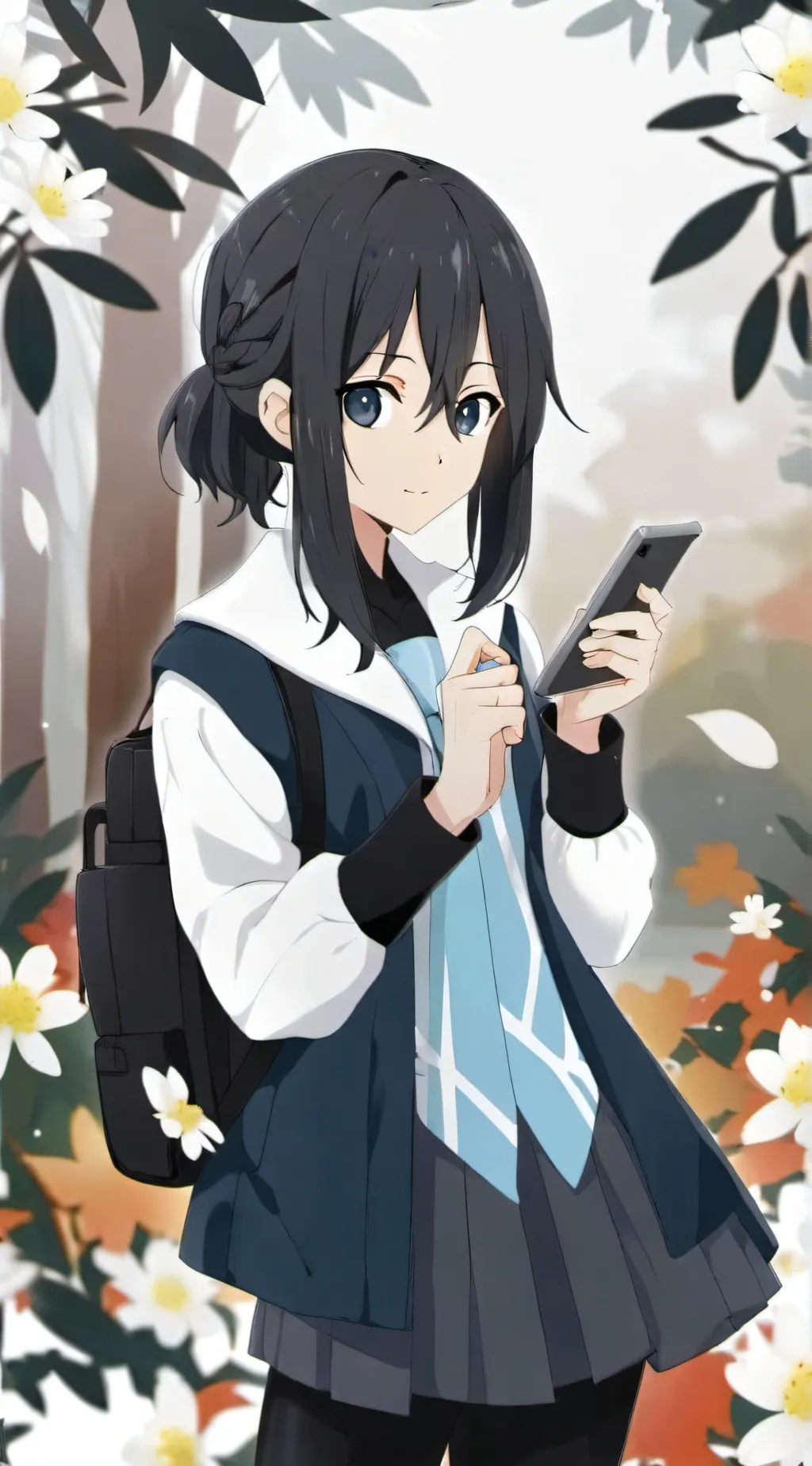 ai character: Honoka sawada background