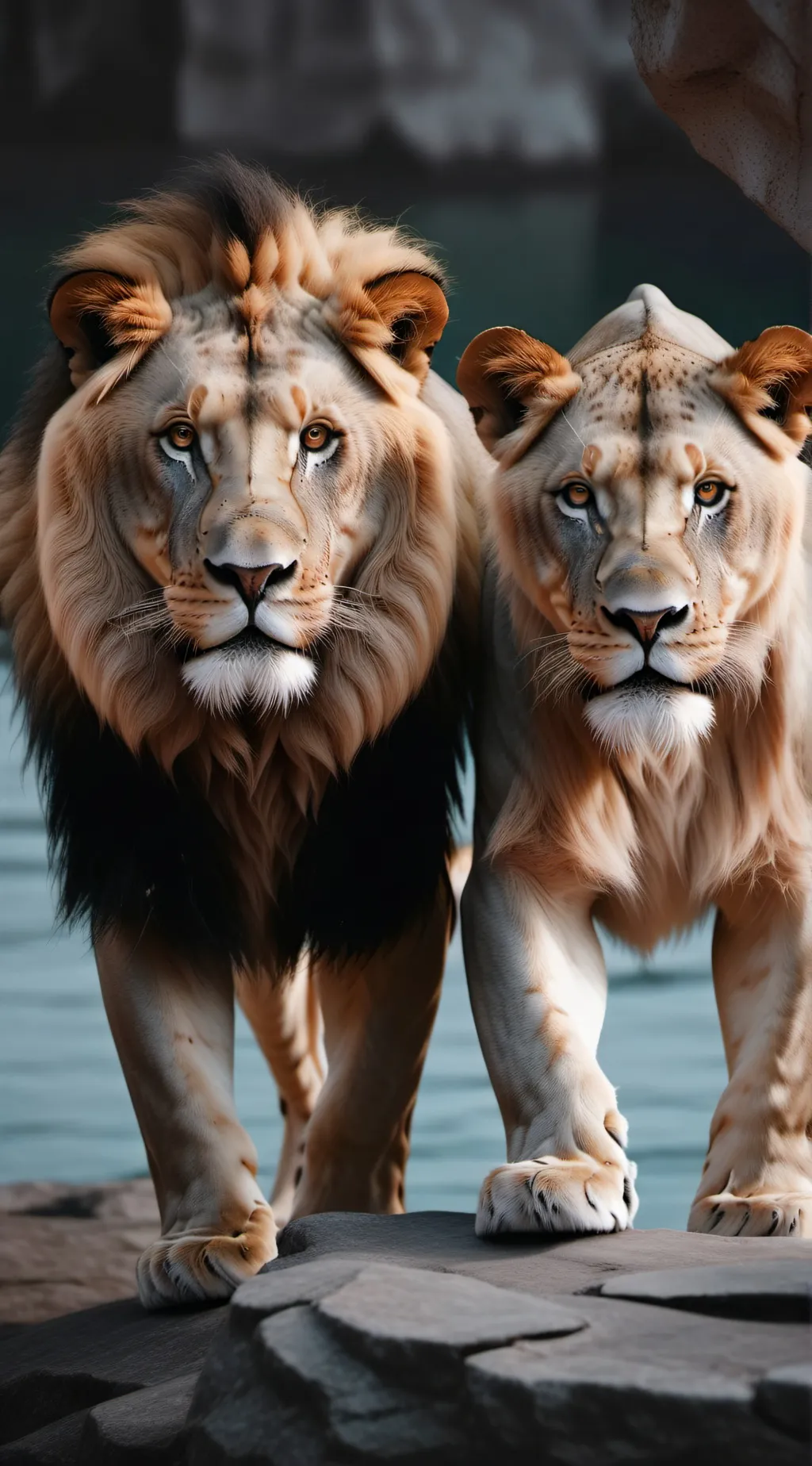 ai character: Nala x simba background