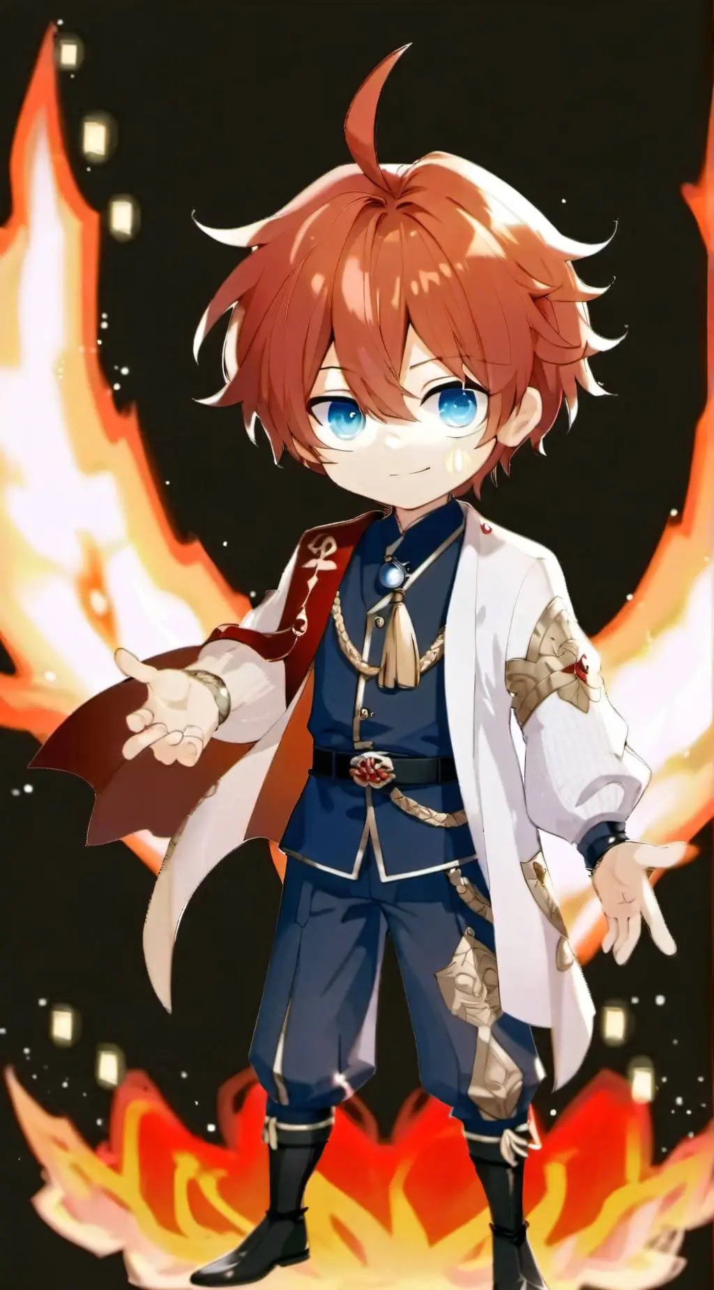 ai character: Mha endeavor chibi background