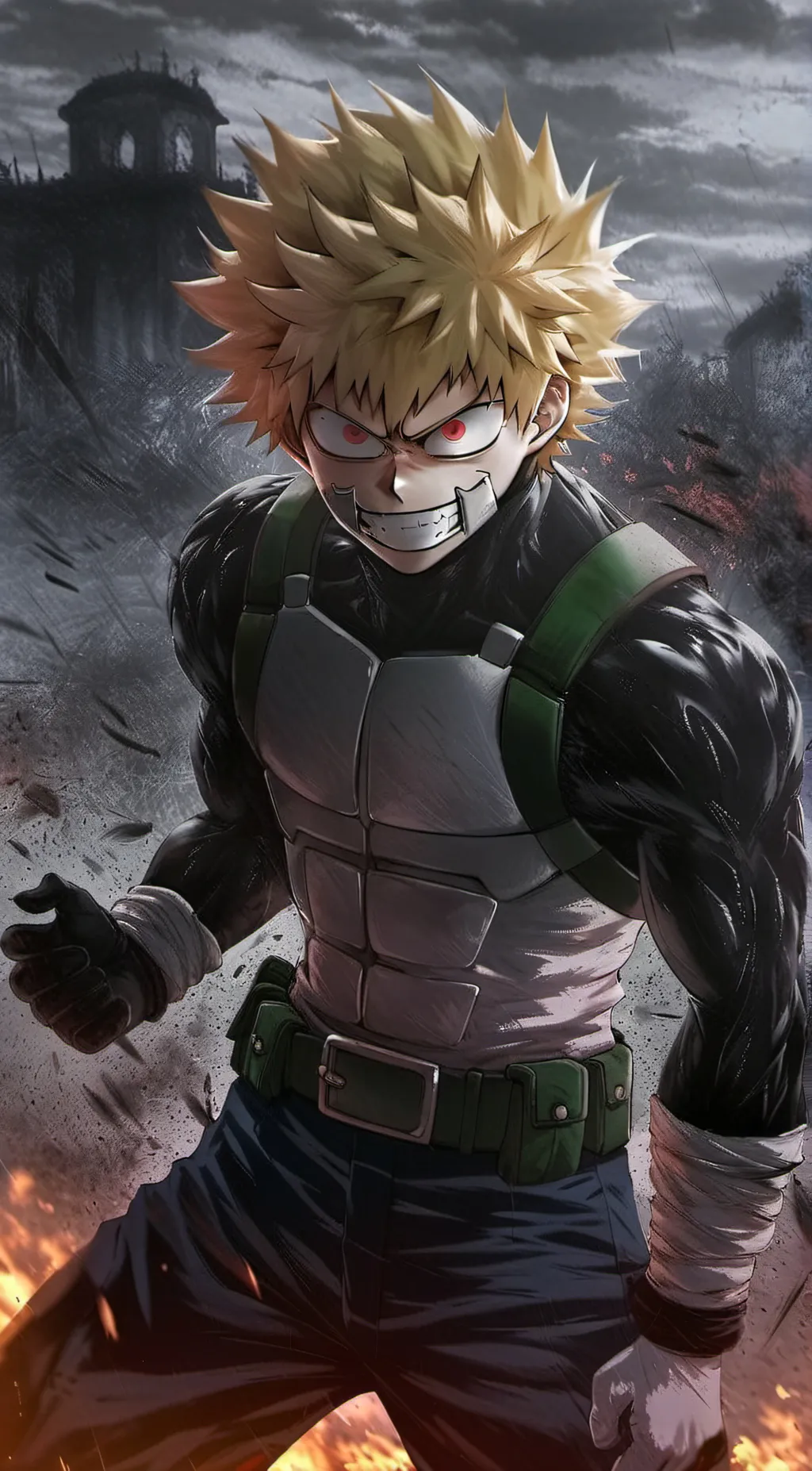 ai character: evil bakugou  background