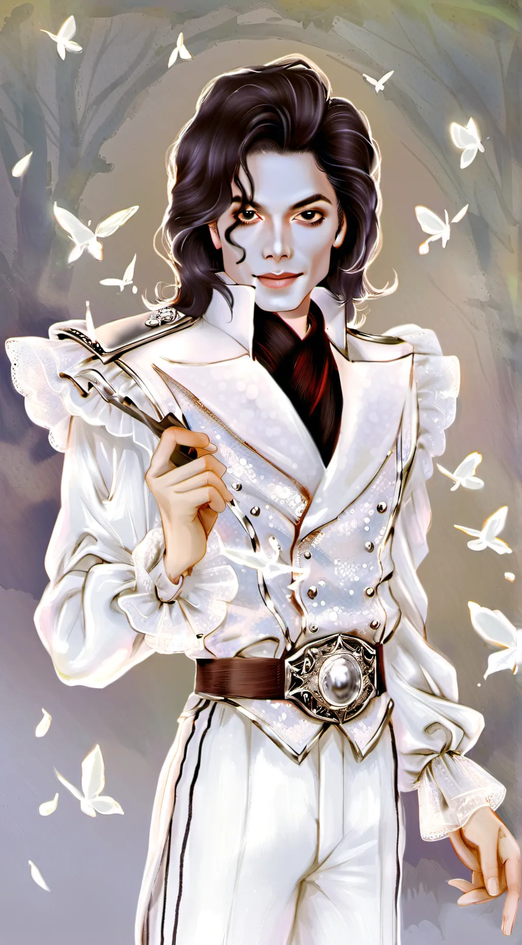 ai character: Michael Jackson  background