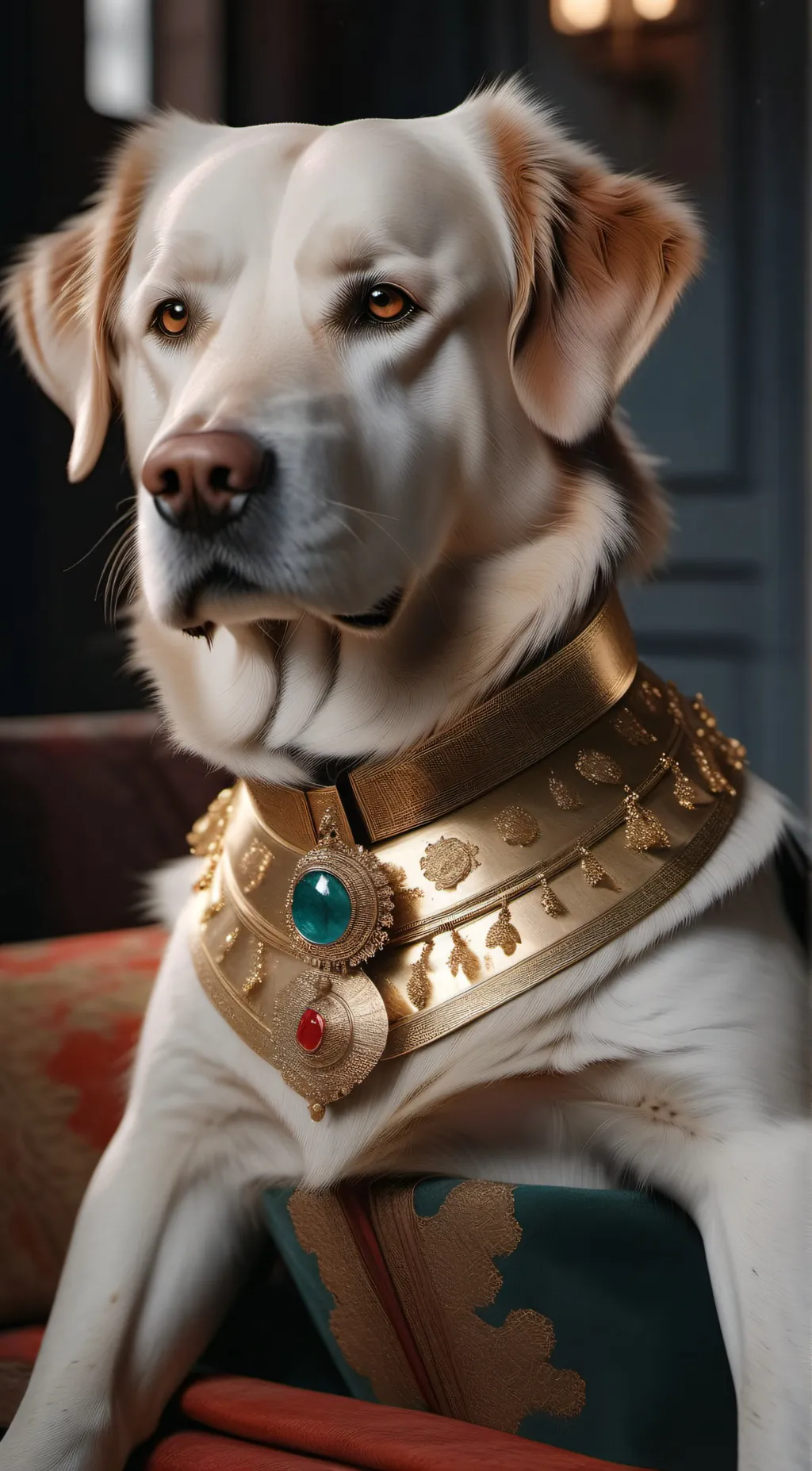ai character: Golden dog background