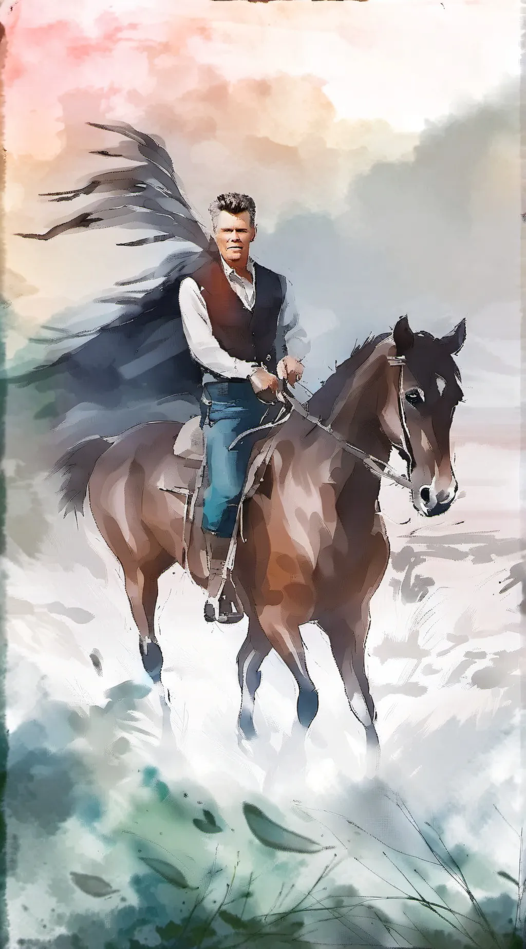 ai character: Randy Travis  background