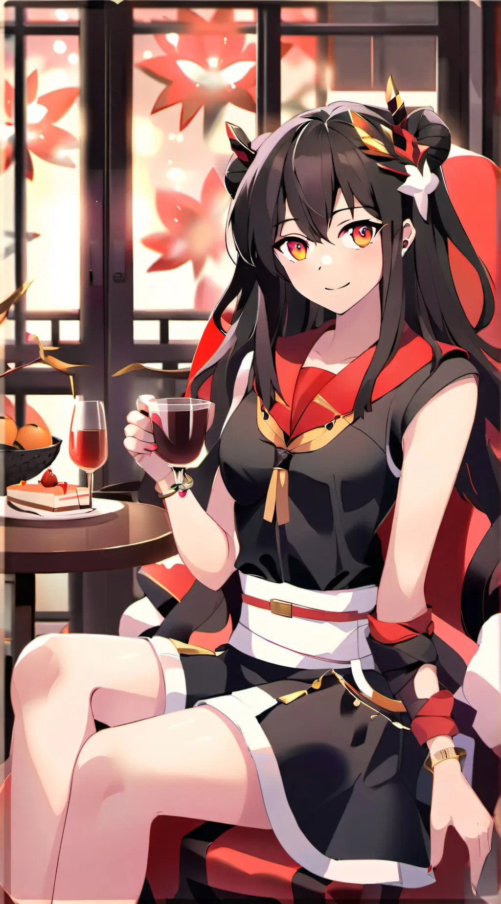 ai character: Violet background