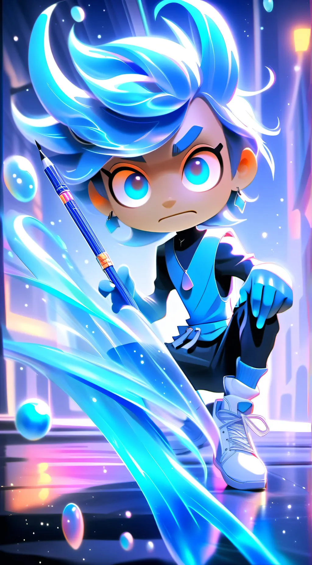 ai character: garçon background