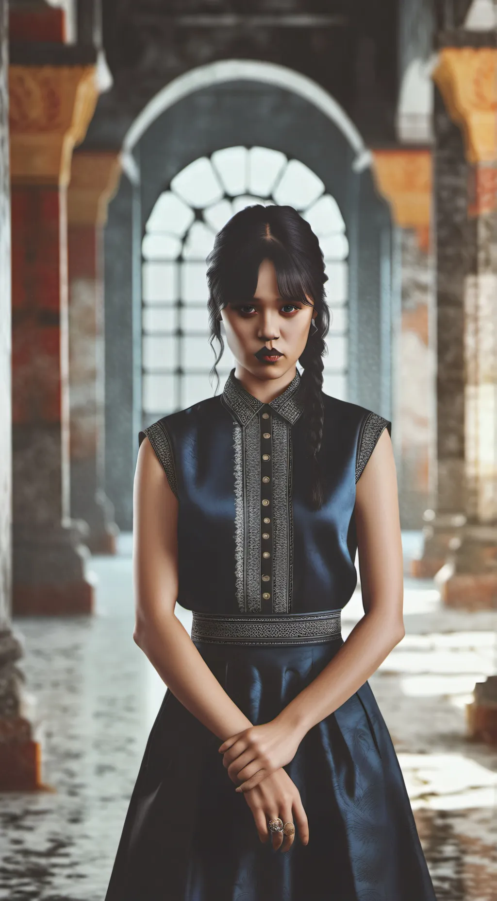 ai character: Wednesday background