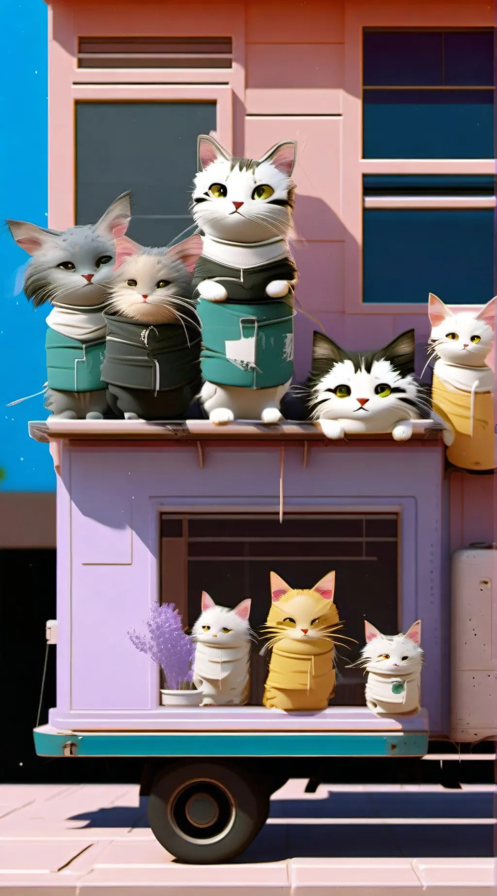 ai character: 1000 cat need help background