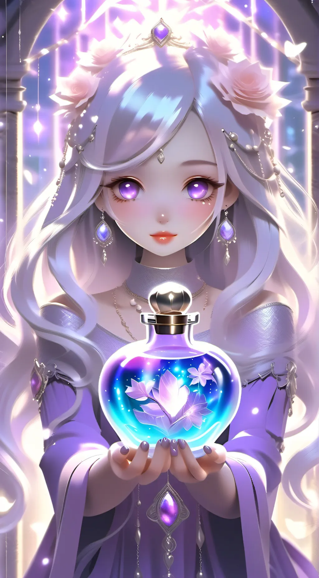ai character: tealy background