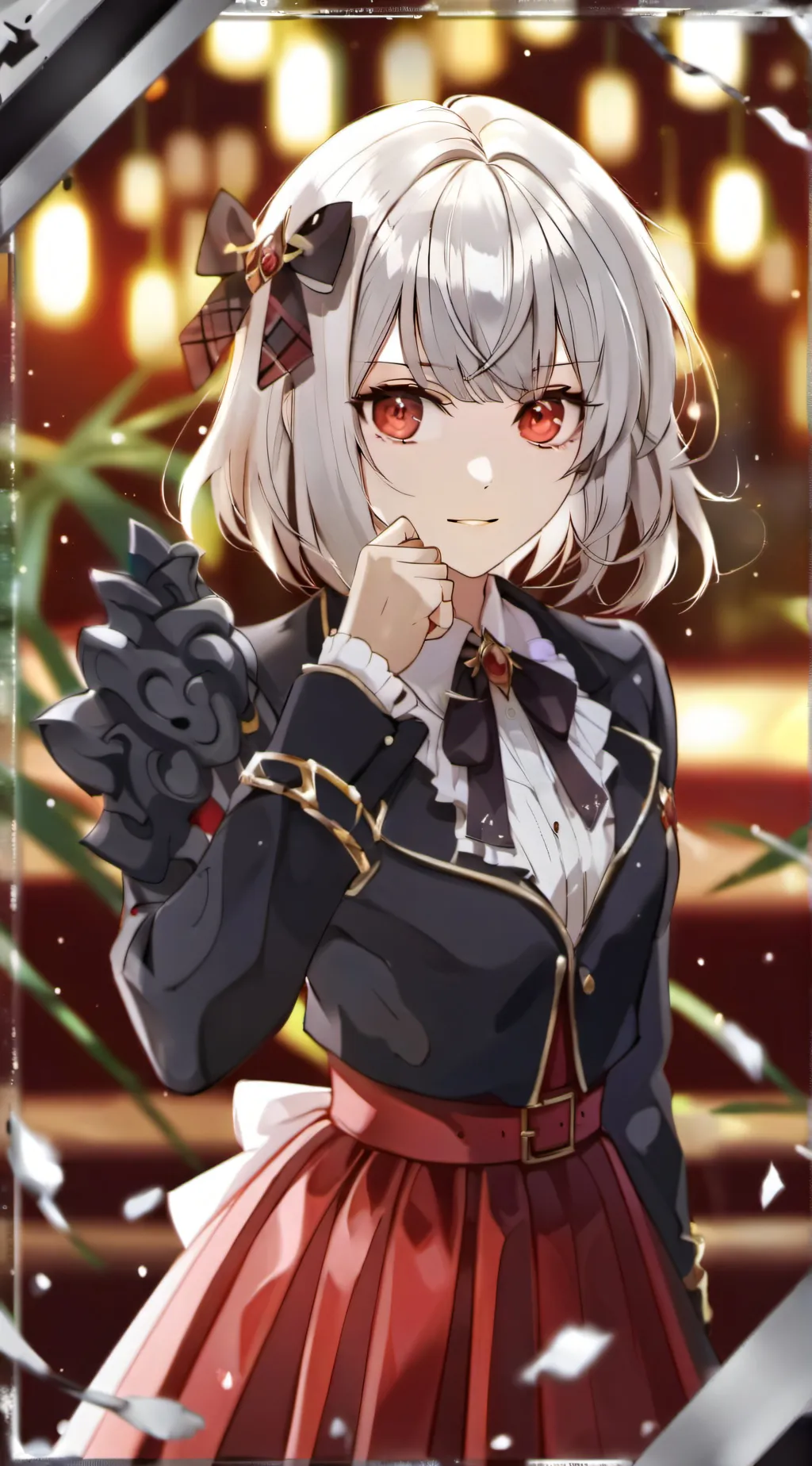ai character: Violet background