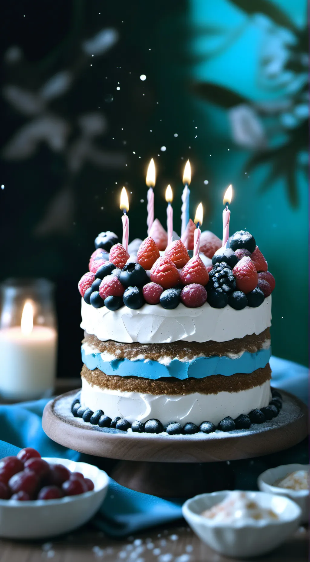 ai character: Birthday Cake background
