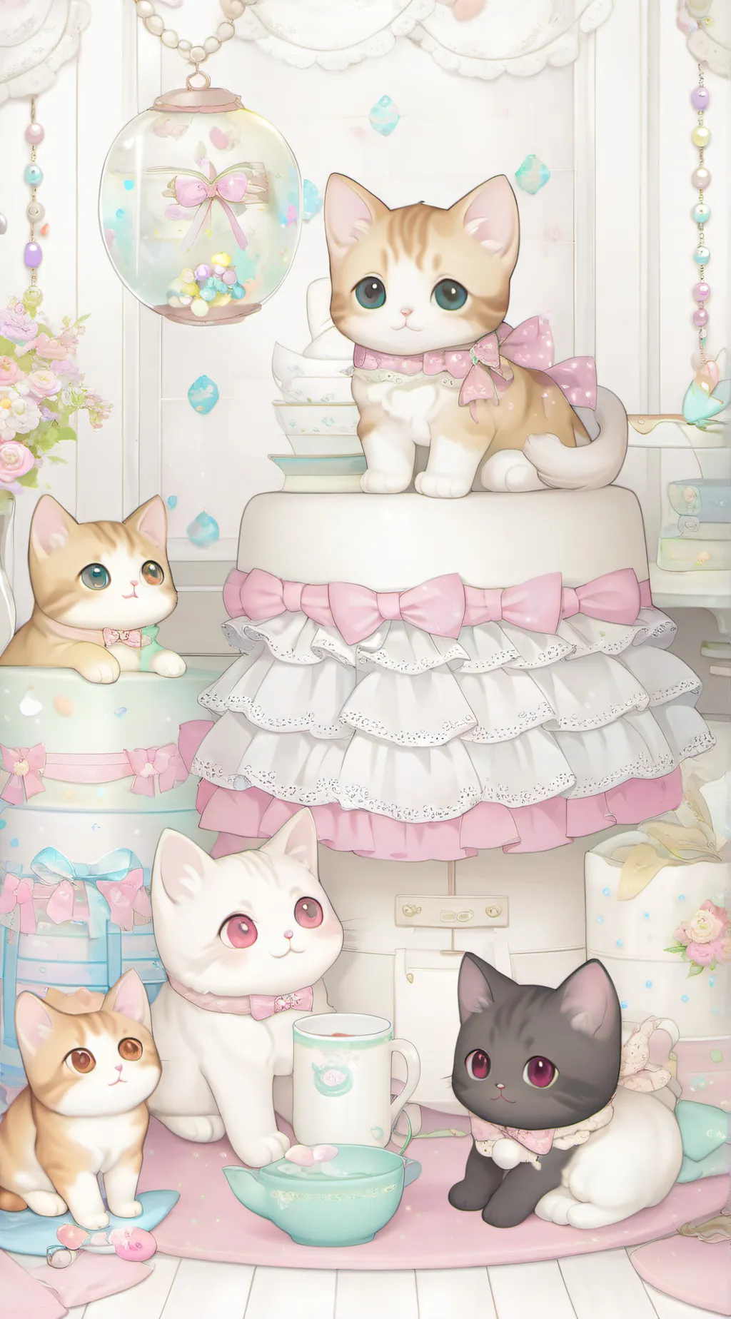 ai character: Cats background