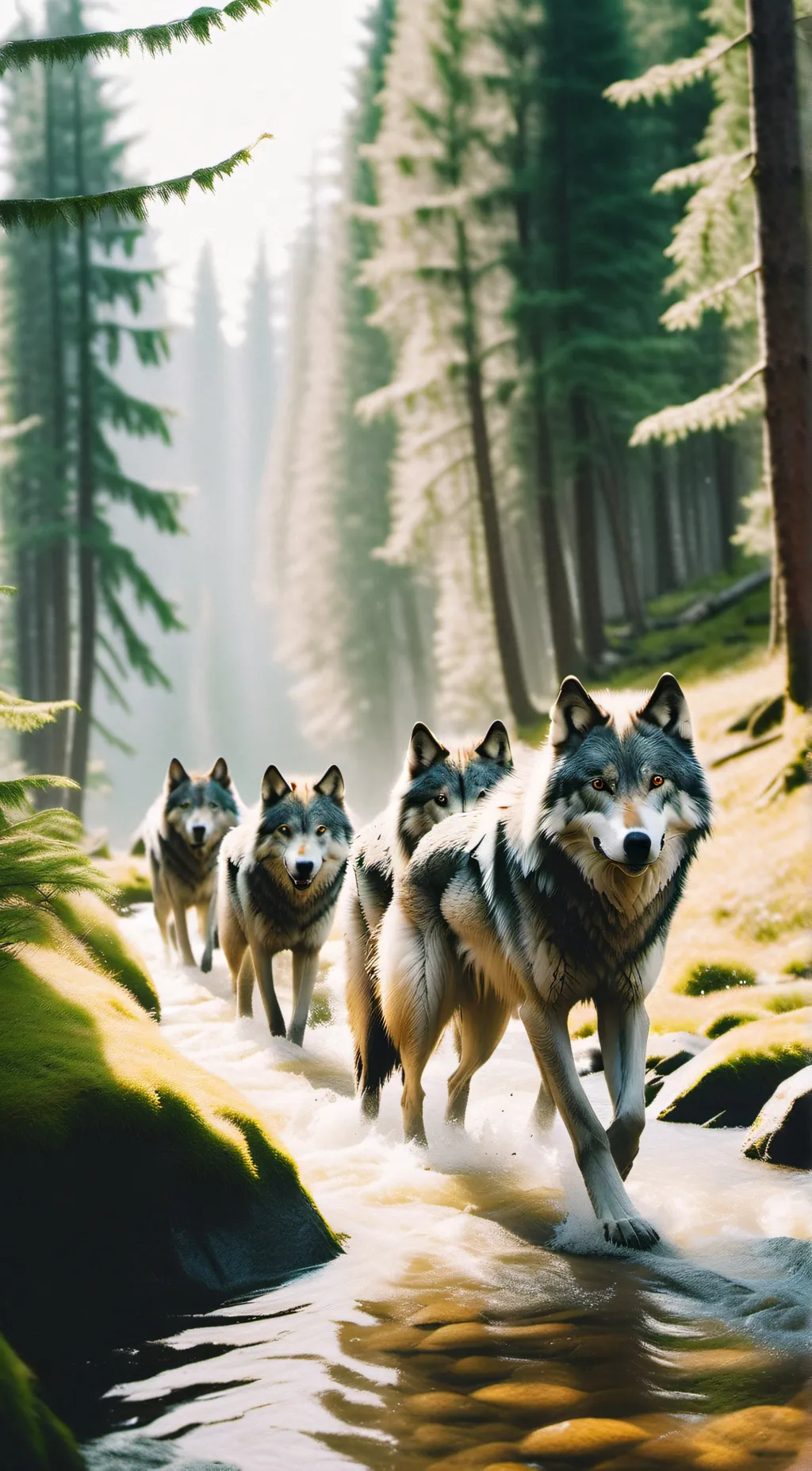 ai character: Wolf pack (request background
