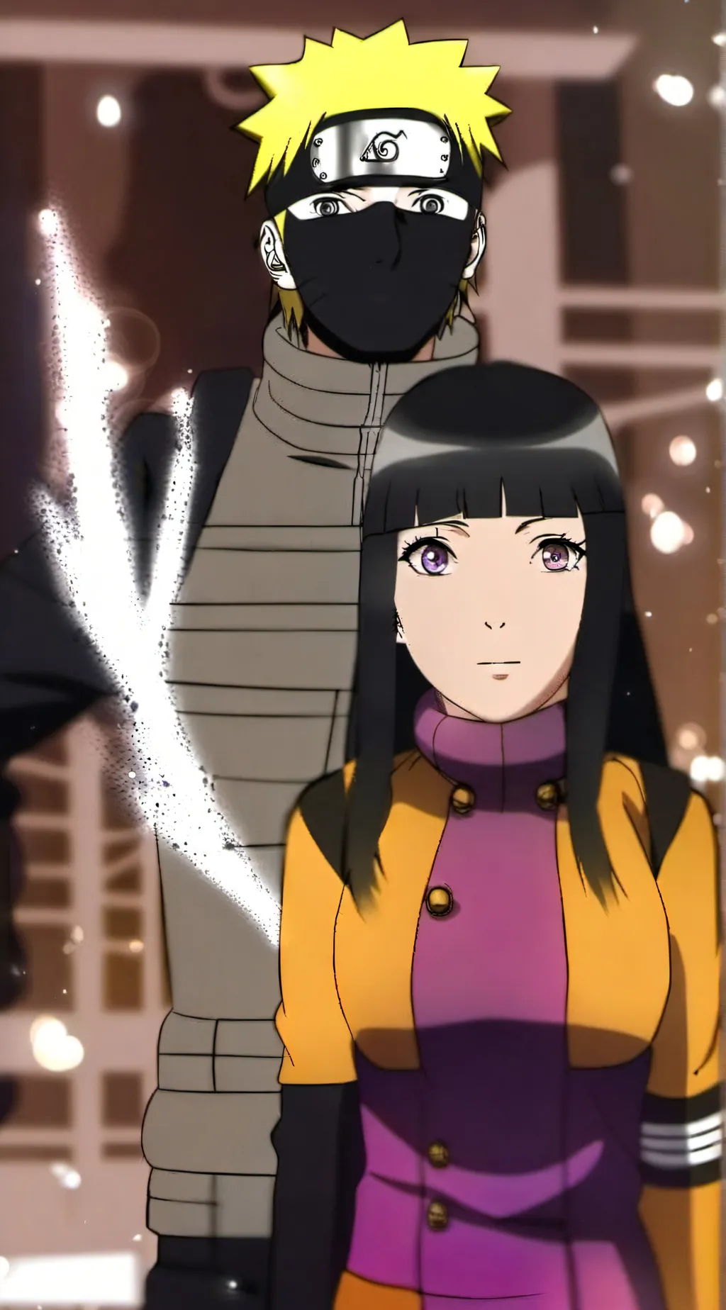 ai character: Hinata and Naruto  background