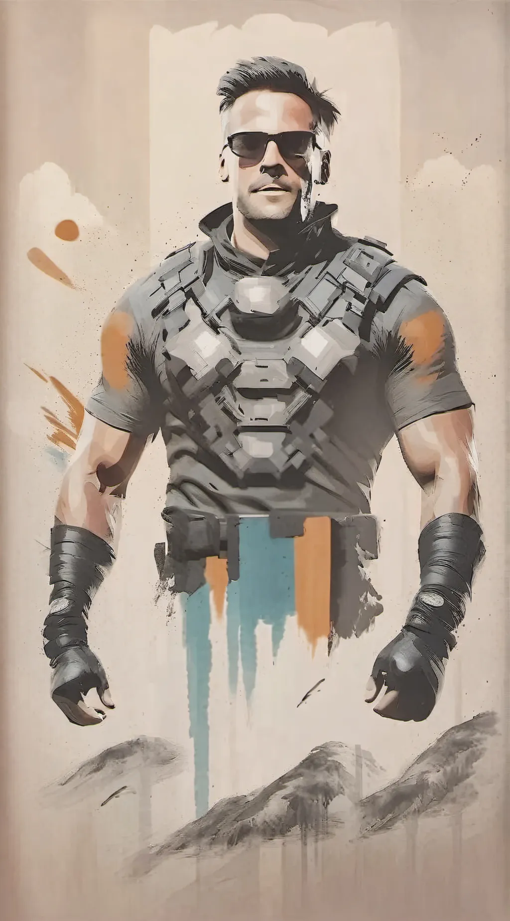 ai character: the men in black background