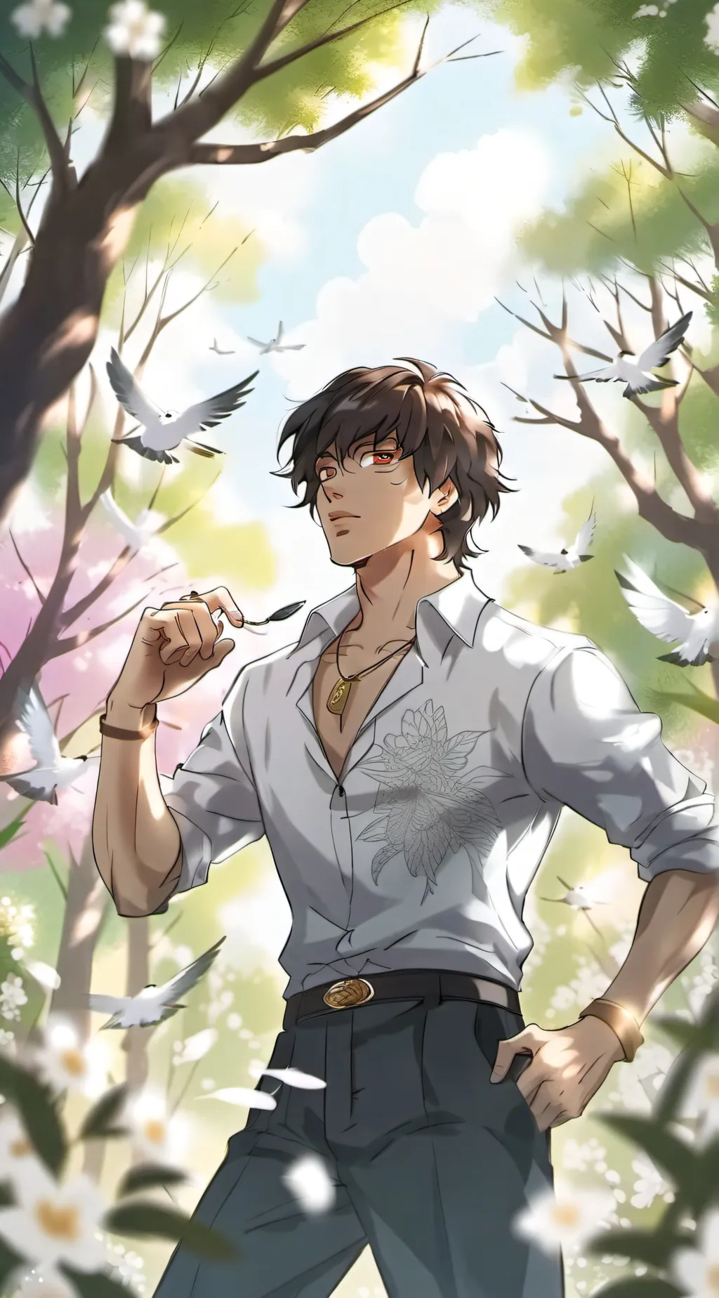 ai character: baki hanma background