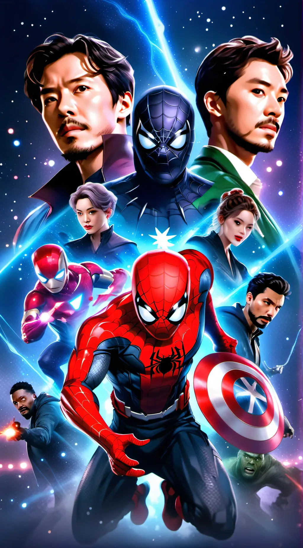 ai character: Marvel background