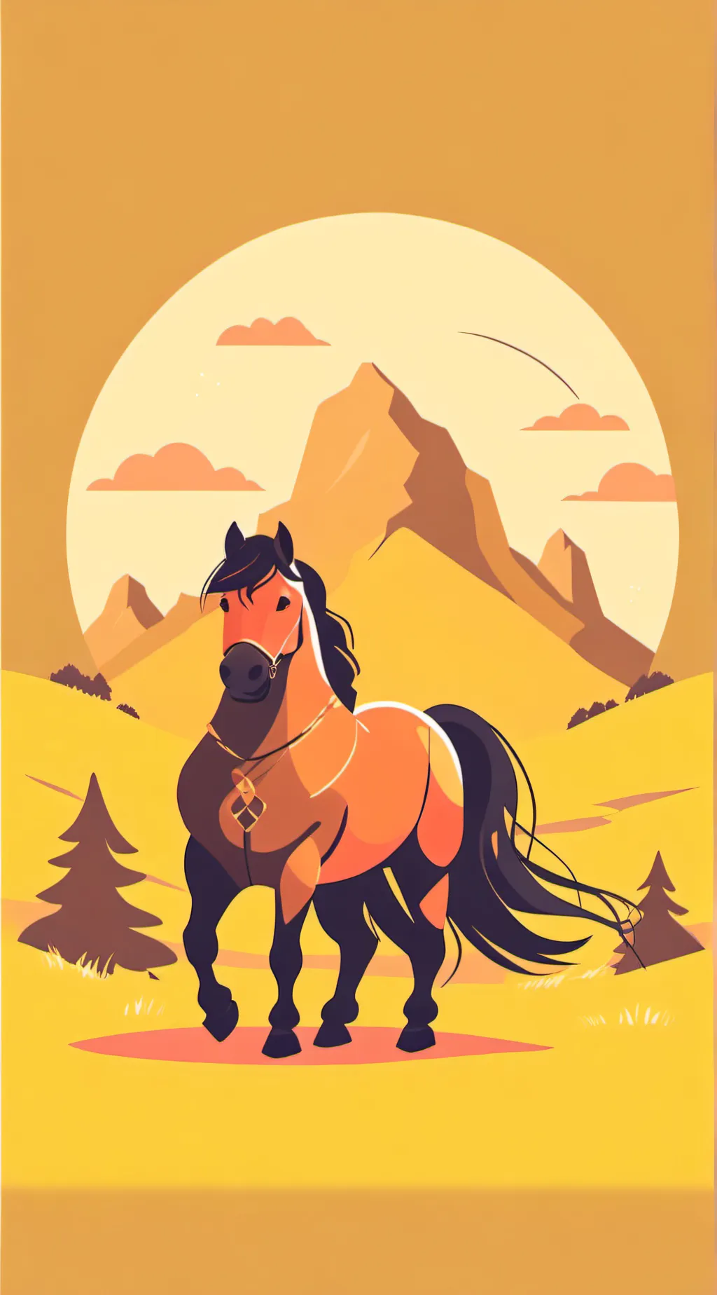 ai character: fluffy pony background
