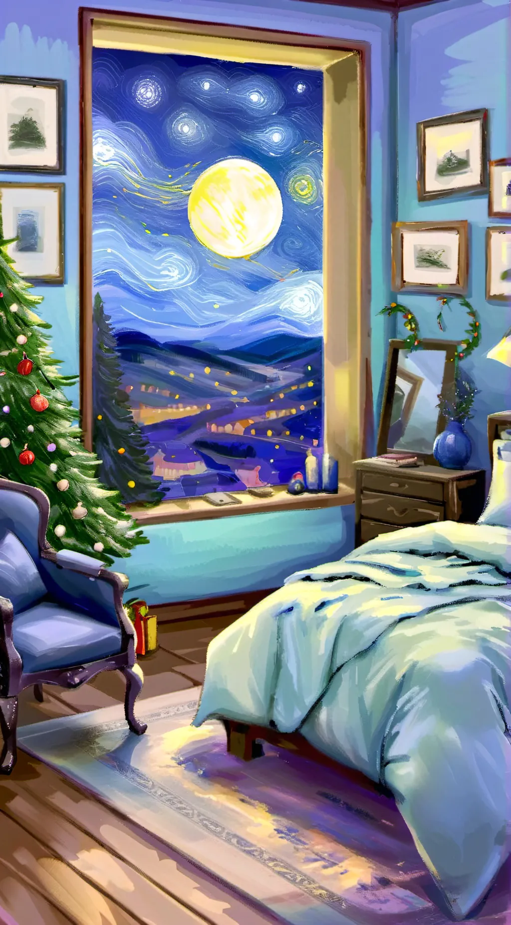 ai character: UA CHRISTMAS PARTY background