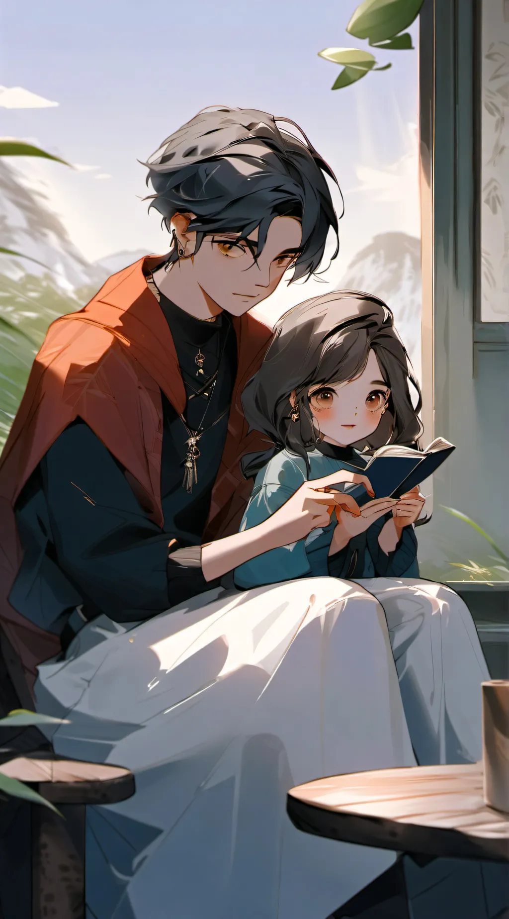 ai character: Jack and lily  background