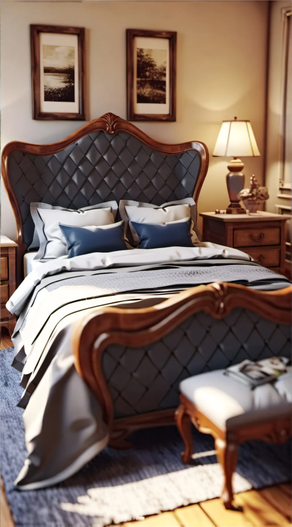 ai character: Bed background
