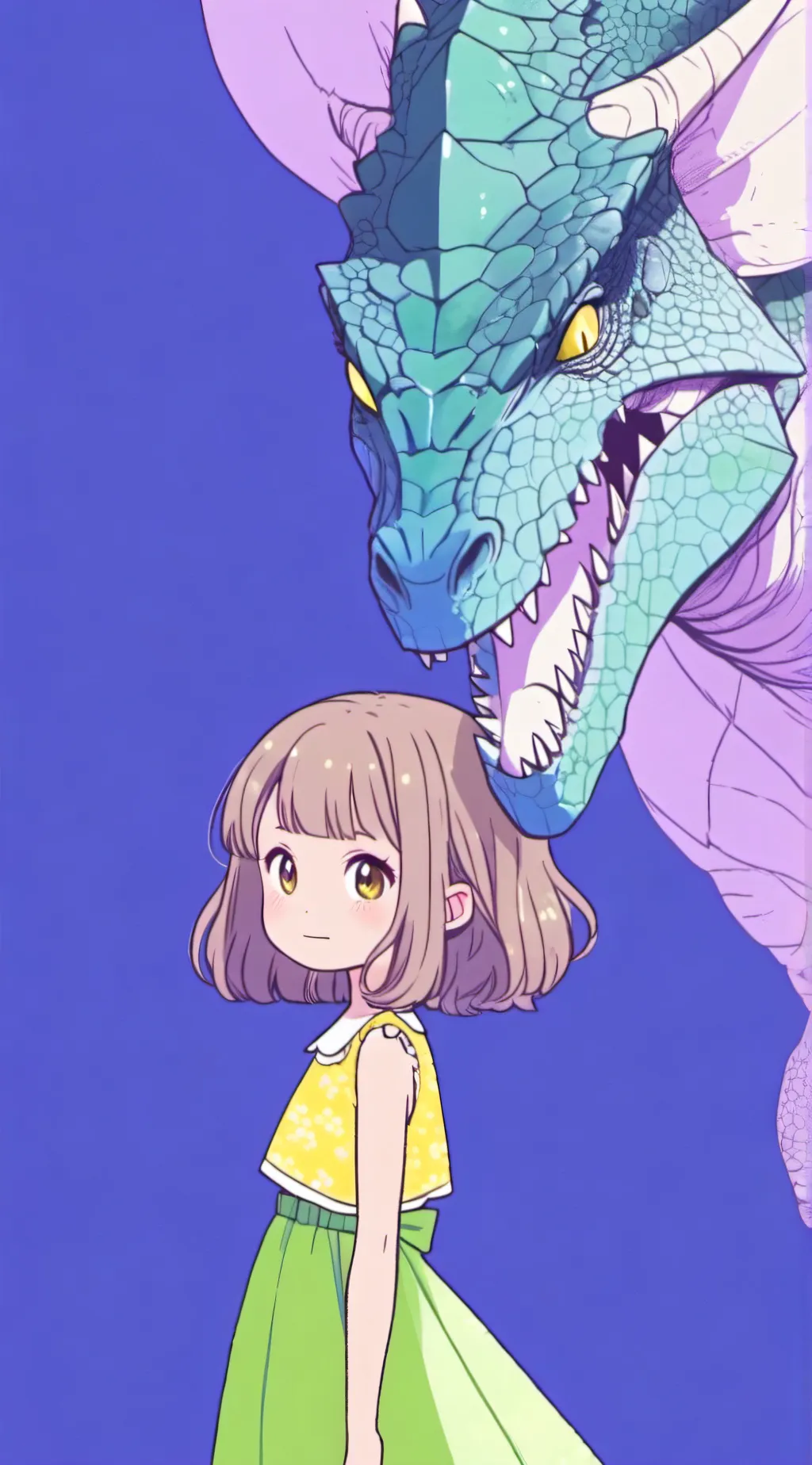 ai character: Abby and SCP 682 background