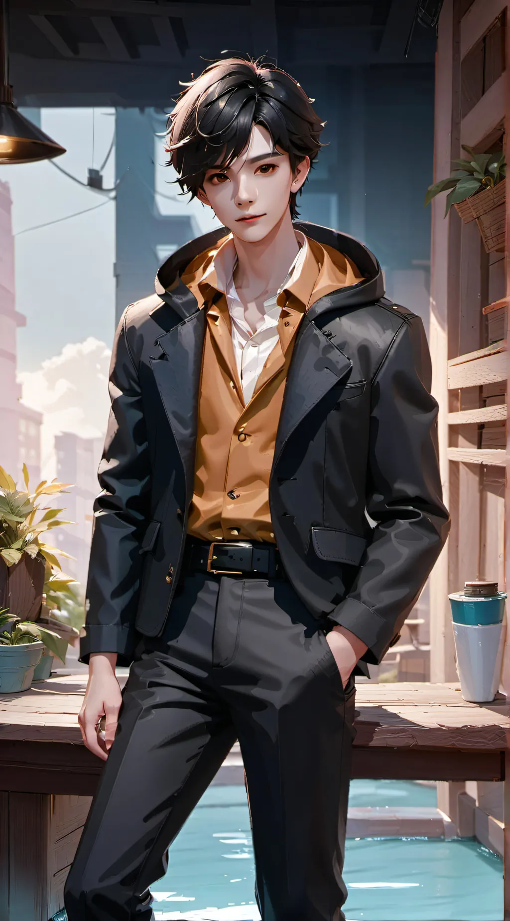 ai character: mark background
