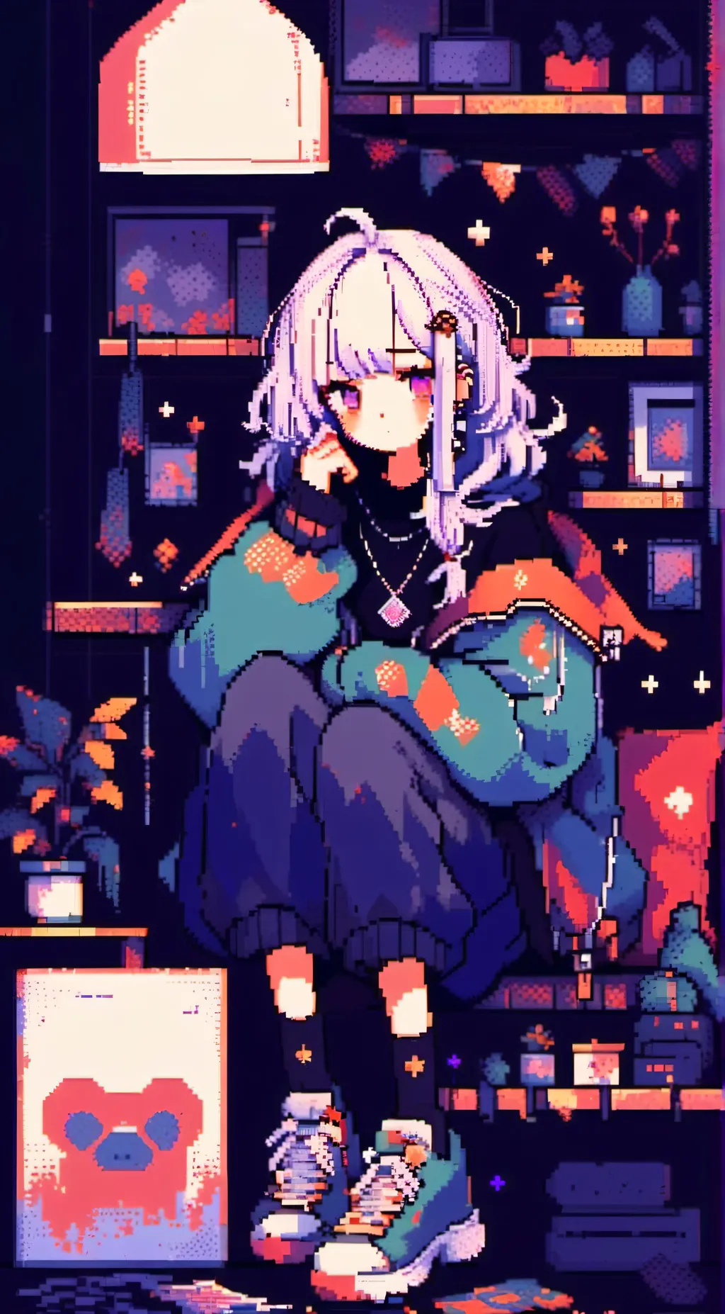 ai character: Crystal background