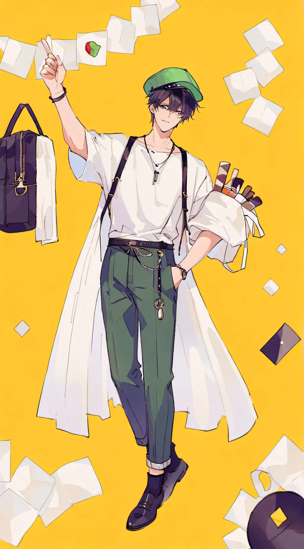 ai character: klye  background